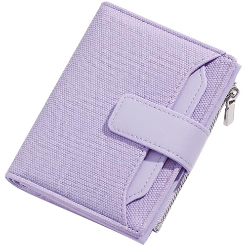 YINHEXI RFID-blockierende Damen-Geldbörse mit 16 Kartenfächern, 2 SIM-Kartenfächern, sicherem Münzfach mit Reißverschluss, Geldfach, Kartenhalter aus PU-Leder, Lavendel, Einfachheit von YINHEXI