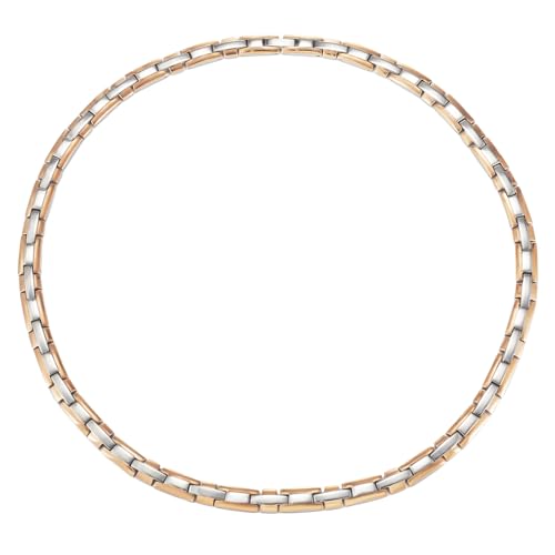 Klassische Reines Titan magnetische Halskette, der Magnet wird mit einem Stahlring fixiert und fällt nicht ab, enthält 22 Germanium, kann von Männern und Frauen getragen werden, Legierter Stahl Titan von YINOX