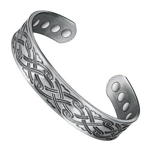 Magnetfeldtherapie-Arthritis-Armband aus reinem Kupfer für Männer, lindert wirksam Arthritis und Karpaltunnelschmerzen. Die Magnetfeldtherapie hat einen leichten Einfluss auf die Lymphdrainage (J) von YINOX