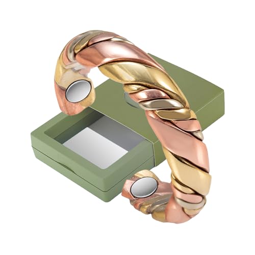 Magnetringe aus reinem Kupfer für Herren und Damen, zwei Magnete, verstellbare Größe, modisches Armband, Geschenk, Magnetschmuck, Fingerschmuck von YINOX