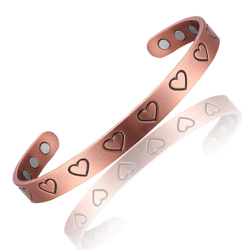 Muttertagsgeschenk Elegantes reines Kupfer Magnetarmband Vintage Armband mit 8 Magneten von YINOX