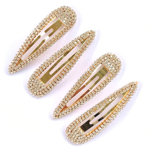YINSHIU 4 x Haarspangen zum Stylen von Lockenwicklern mit Clips, glitzernde Haarspangen, Haarspangen, große Haarspangen für Damen, große Haarspangen, große Haarnadeln, 8 cm von YINSHIU