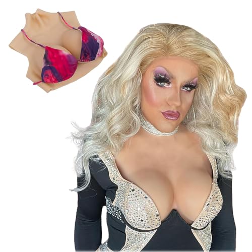 YINSUCDS High Neck Style Silikon Brüste D Cup Brustplatten für Crossdresser Transvestit Dragqueen von YINSUCDS