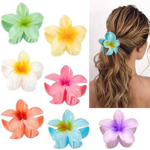 YINZZTRY 7 Stück Blumen Haarspangen, Blumen Haarklammer Groß, Niedliche Gelée Farbe Haarklammern, Hawaii Rutschfeste Haar Jaw Clips, blumen klammer für Frauen, Mädchen YINZZTRY 7 Stück Blumen Haarspangen, Blumen Haarklammer Groß, Niedliche Gelée Farbe Haarklammern, Hawaii Rutschfeste Haar Jaw Clips, blumen klammer für Frauen, Mädchen von YINZZTRY