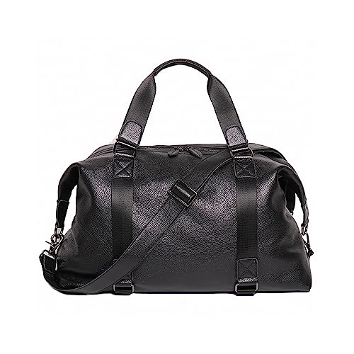 Leder-Reisetaschen for Damen und Herren, Leder-Reisetasche, Übernachtungs-Wochenende-Ledertasche, Sport-Sport-Reisetasche von YIORYO