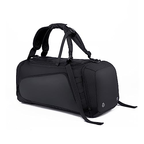 Multifunktionale Herren-Reisetasche mit großer Kapazität, wasserdichte Reisetasche for Reiserucksack, Handgepäck, Taschen mit Schuhbeutel (Grey : Black) von YIORYO