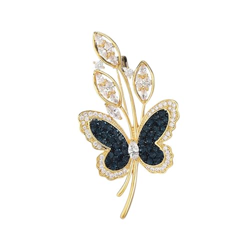 Retro Kristall Strass Schmetterling Brosche Pin Schmetterling Broschen for Für Frauen Mädchen Hochzeit/Bankett/Geburtstag Party von YIORYO