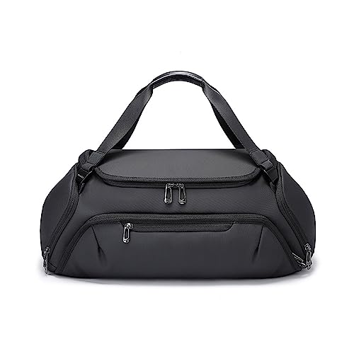 Sporttaschen for Damen und Herren, wasserdicht und feuchtigkeitsbeständig, Trocken- und Nasstrennung, Reisekoffer, Damen-Reisetasche, Seesack (Grey : Black) von YIORYO