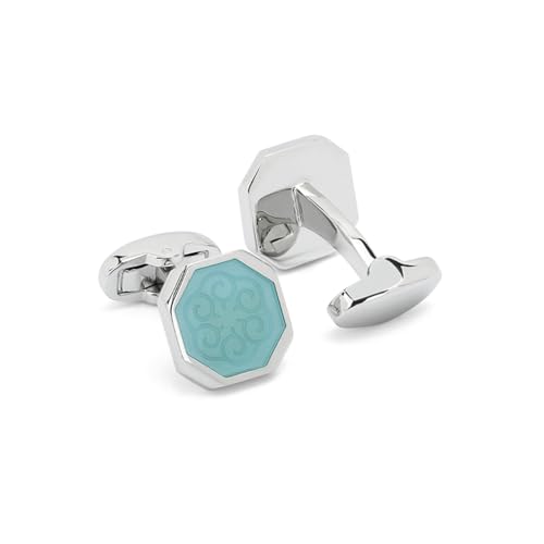 YIORYO Manschettenknöpfe for Herren, Manschettenknöpfe for Smokinghemden, französische Hemdaccessoires(Light Blue_OneSize) von YIORYO