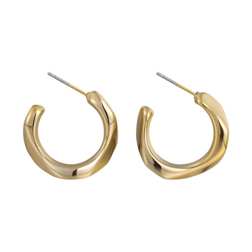 YIQPKUM Acryl Modern Creole Ohrringe für Damen Niedlich Leicht Schmuck Geburtstag Geschenk (Gelb) von YIQPKUM