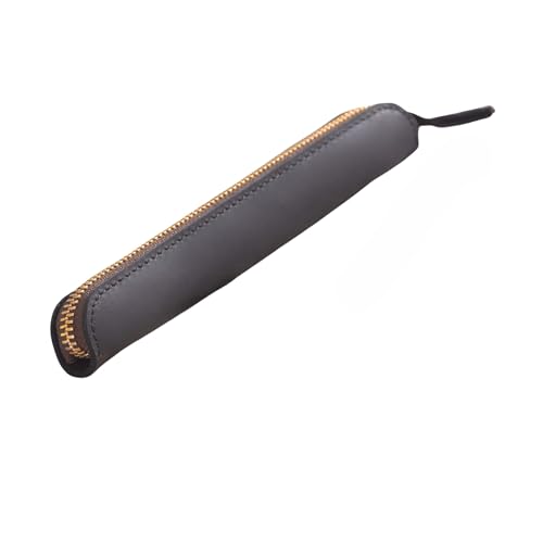 YISENJEE Etuis Für Stifte Imitation Rindsleder Stylus Pen Schutzhülle Reißverschluss Aufbewahrungstasche Tragbarer Stift Mini Stiftetui - Schwarz von YISENJEE