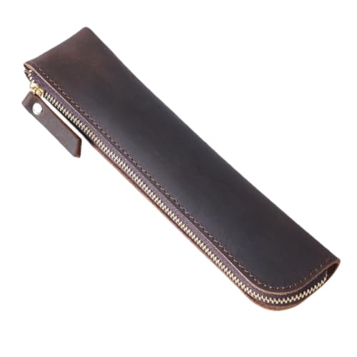 YISENJEE Federmäppchen Imitation Rindsleder Reißverschluss Stift Fall Stylus Stift Schutzhülle Stifthalter Aufbewahrungstasche Stift Tasche - Braun YISENJEE Federmäppchen Imitation Rindsleder Reißverschluss Stift Fall Stylus Stift Schutzhülle Stifthalter Aufbewahrungstasche Stift Tasche - Braun von YISENJEE