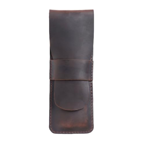 YISENJEE Füller Etui 5,8 cm * 17,0 cm Imitation Rindsleder Stift Tasche Handgemachte Stift Fall Lagerung Tasche-Braun YISENJEE Füller Etui 5,8 cm * 17,0 cm Imitation Rindsleder Stift Tasche Handgemachte Stift Fall Lagerung Tasche-Braun von YISENJEE