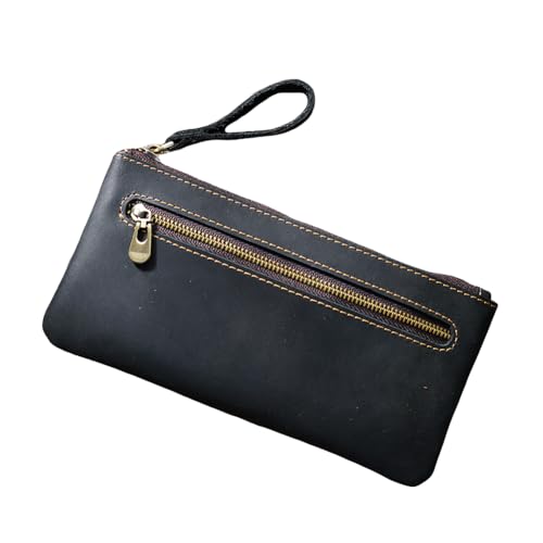 YISENJEE Füller Etui Imitation Rindsleder Doppelreißverschluss Bleistift Fall Aufbewahrungstasche Große Kapazität Stift Fall Münzbörse - Schwarz YISENJEE Füller Etui Imitation Rindsleder Doppelreißverschluss Bleistift Fall Aufbewahrungstasche Große Kapazität Stift Fall Münzbörse - Schwarz von YISENJEE