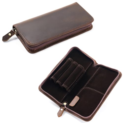 YISENJEE Füller Etui Imitation Rindsleder Stift Tasche Quadratische Reißverschluss Stift Tasche Stift Fall Quittungsaufbewahrungsbox - Braun YISENJEE Füller Etui Imitation Rindsleder Stift Tasche Quadratische Reißverschluss Stift Tasche Stift Fall Quittungsaufbewahrungsbox - Braun von YISENJEE