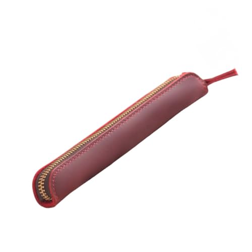 YISENJEE Füller Etui Imitation Rindsleder Stylus Pen Schutzhülle Reißverschluss Aufbewahrungstasche Tragbarer Stift Mini Stiftetui - Weinrot YISENJEE Füller Etui Imitation Rindsleder Stylus Pen Schutzhülle Reißverschluss Aufbewahrungstasche Tragbarer Stift Mini Stiftetui - Weinrot von YISENJEE