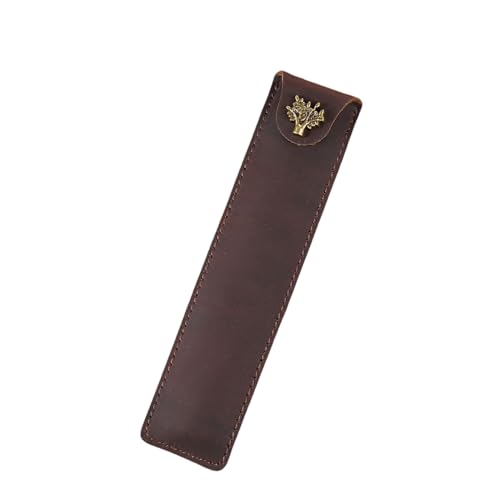 YISENJEE Leder-Stiftetui 40 * 168mm Einzelne Imitation Rindsleder Stift Tasche Stift Abdeckung Stift Protector-Braun YISENJEE Leder-Stiftetui 40 * 168mm Einzelne Imitation Rindsleder Stift Tasche Stift Abdeckung Stift Protector-Braun von YISENJEE