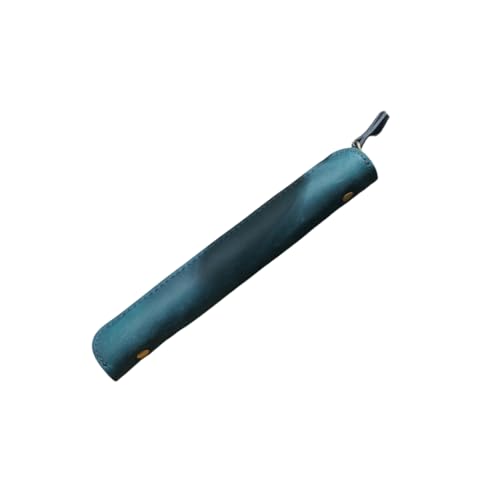 YISENJEE Pen Schutzhülle Imitation Rindsleder Stylus Pen Schutzhülle Reißverschluss Aufbewahrungstasche Tragbarer Stift Mini Stiftetui - Blau von YISENJEE