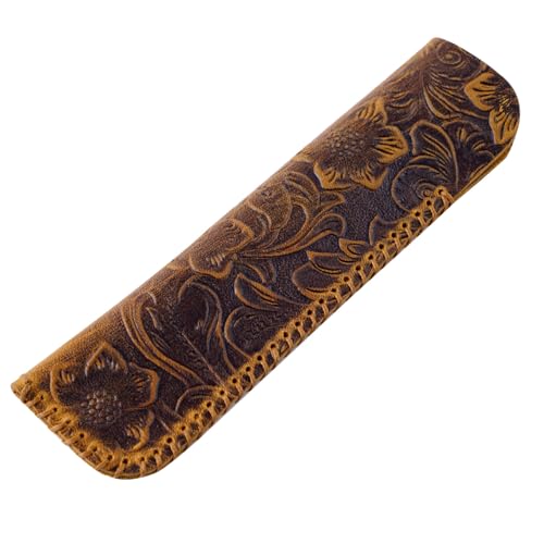 YISENJEE Stift Etui 170mm * 45mm Nachahmung Rindsleder Geschnitzte Muster Handgefertigte Stift Tasche Stift Protector-Braun YISENJEE Stift Etui 170mm * 45mm Nachahmung Rindsleder Geschnitzte Muster Handgefertigte Stift Tasche Stift Protector-Braun von YISENJEE