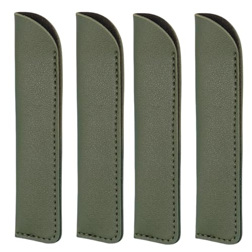 YISENJEE Stift Etui 4Er-Pack Einfarbige Federmäppchen Aus Pu-Leder, Aufbewahrungstasche Für Schreibwaren, Schutzhülle Für Füllfederhalter, Stifthülle – Dunkelgrün YISENJEE Stift Etui 4Er-Pack Einfarbige Federmäppchen Aus Pu-Leder, Aufbewahrungstasche Für Schreibwaren, Schutzhülle Für Füllfederhalter, Stifthülle – Dunkelgrün von YISENJEE
