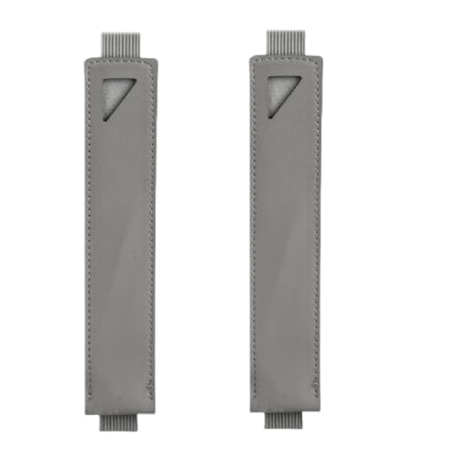 YISENJEE Stifthülle Stifte Etui Umschnallbares Lederetui Für Einzelne Stifte Mit Gummiband, Füllfederhalter-Etui, Stylus-Stiftetui - 2 Stück In Grau von YISENJEE