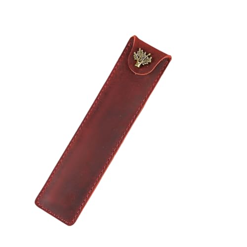YISENJEE Stifttasche 40 * 168mm Einzelne Imitation Rindsleder Stift Tasche Stift Fall Stift Protector - Weinrot YISENJEE Stifttasche 40 * 168mm Einzelne Imitation Rindsleder Stift Tasche Stift Fall Stift Protector - Weinrot von YISENJEE