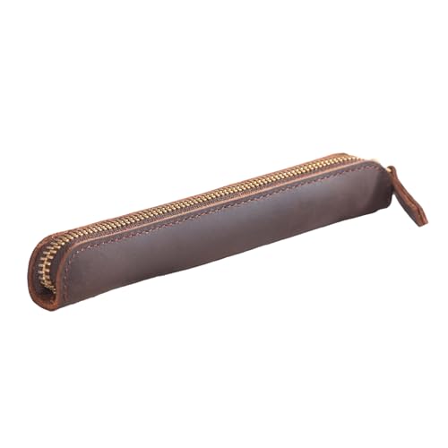 YISENJEE Stifttasche Imitation Rindsleder Stylus Pen Schutzhülle Reißverschluss Aufbewahrungstasche Tragbarer Stift Mini Stiftetui - Kaffee YISENJEE Stifttasche Imitation Rindsleder Stylus Pen Schutzhülle Reißverschluss Aufbewahrungstasche Tragbarer Stift Mini Stiftetui - Kaffee von YISENJEE