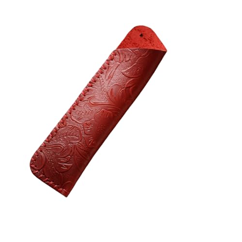YISENJEE Taschenschutz Geschnitztes Stiftetui Aus Rindslederimitat, Handgenähte Schutzhülle Aus Leder – Rot – 4,4 X 16,5 cm YISENJEE Taschenschutz Geschnitztes Stiftetui Aus Rindslederimitat, Handgenähte Schutzhülle Aus Leder – Rot – 4,4 X 16,5 cm von YISENJEE