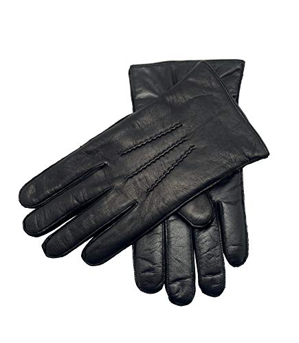 YISEVEN Herren Lederhandschuhe Gefüttert Touchscreen Warm Elegant Echtleder Handschuhe Leder Winterhandschuhe Lammfell Herrenhandschuhe Winter Männer Autohandschuhe Geschenk, Schwarz XXL/10.5" von YISEVEN