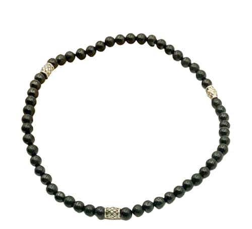 YITANA Schungit Steine Schungit Emf Schutz Schungit Stein Fußkettchen für Frauen Schungit Kristall Schungit Perlen von YITANA