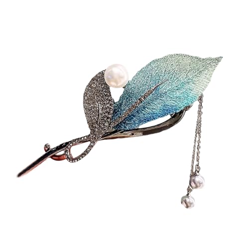 YIUPEDRFG Elegante Perlen Haarspange Metall Haarschmuck für Frauen Metall Stickerei Handwerk Klaue Haarspangen für Frauen Clip Stirnband, A von YIUPEDRFG