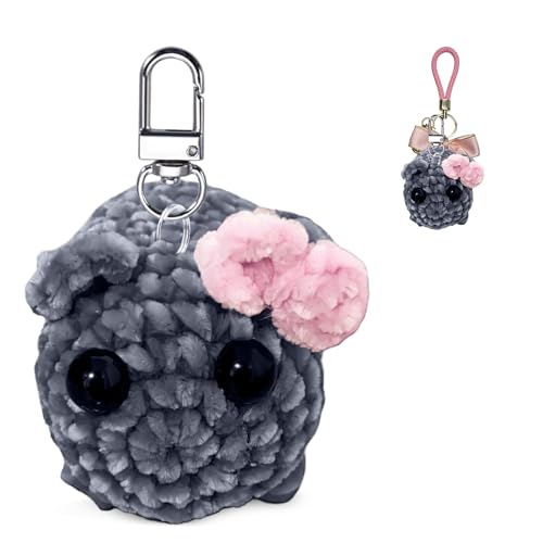 YIUWOD SchlüSselanhäNger PlüSch - SchlüSselanhäNger Hamster - Trauriger Hamster SchlüSselanhäNger - Geeignet FüR Verschiedene Taschen, SchlüSselanhäNger-Sets, Handy-AnhäNger von YIUWOD