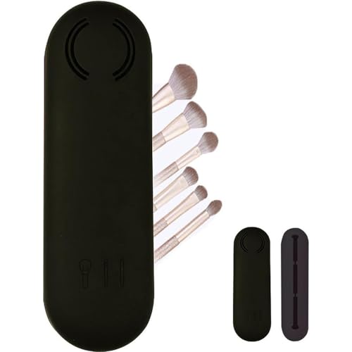 YIWEOG Make-up-Pinselhalter, Reise-Silikon-Make-up-Pinsel-Organizer-Tasche, tragbar, staubdicht, Kosmetikpinsel-Beutel für Frauen von YIWEOG
