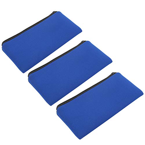 YIZISECCE Neopren-Federmäppchen, 3 Stück, weich und verschleißfest, für Bergsteigen und Camping, blau, Casual YIZISECCE Neopren-Federmäppchen, 3 Stück, weich und verschleißfest, für Bergsteigen und Camping, blau, Casual von YIZISECCE