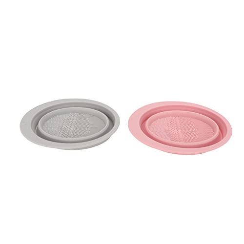 für 2pcs, für Silikon, kosmetische Pinselreinigungsschüssel für Make -up -Pinsel und Make -up -Schwamm faltbar von YIZISECCE