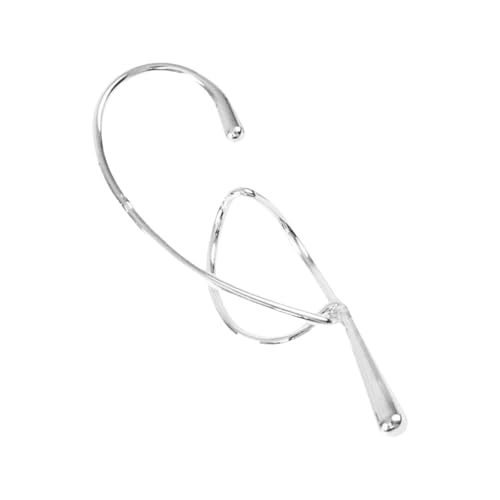 1 x modische, geometrische Ohrklemme für Damen, übertriebene Metall-Drehlinie ohne Piercing, Schmuck, Geschenke, Freizeitkleidung, Metall-Ohrmanschette, Left ear, Wie beschrieben, Wie beschrieben von YIZITU