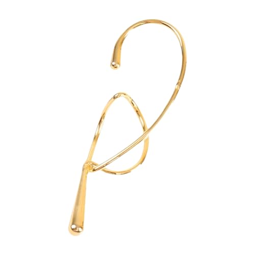 1 x modische, geometrische Ohrklemme für Damen, übertriebene Metall-Drehlinie ohne Piercing, Schmuck, Geschenke, Freizeitkleidung, Metall-Ohrmanschette, Right ear, Wie beschrieben, Wie beschrieben von YIZITU