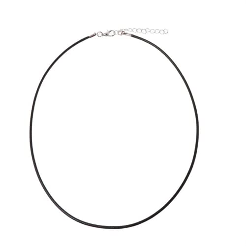 10 Stück Schwarze Leder Halskette Kabel Mit Hummerverschluss Streckkette Für Männer Frauen Halskette Armband Schmuck Making Spray Finish Machen von YIZITU