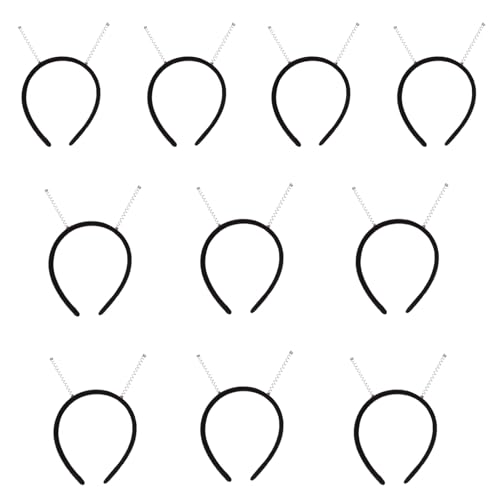 10 Stück einfarbiges Stirnband Auffälliges Haarband Haarband Schwarz Unsichtbares Haarband für Haarreifen Styling von YIZITU