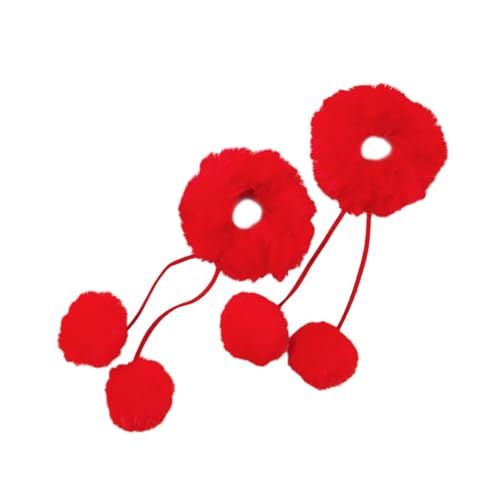 2000er Jahre Pompons Haarband für Damen und Mädchen, modisch, elastische Haargummis, Haarknoten-Halter, weiblicher Haargummi, Winterkleidung, Haarkreise von YIZITU