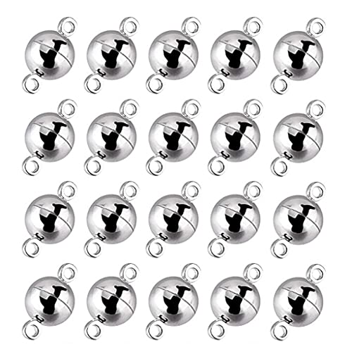 20pcs Kleine Herz Runde Form Magnet Charme Mode Exquisite Fußkettchen Armbandschmuck Herstellen Anhänger Schmuck Verschlüsse Kleine Süße Trendige Halskette Anhänger Schließe Für Frauen Die Männer von YIZITU