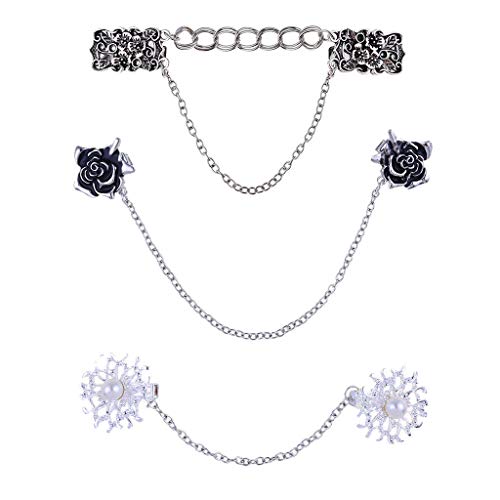 3 Stücke Pullover Schalklammern Kleider Strickjacke Kragen Brosche Clip Vintage Shirts Clips Für Frauen Mädchen Mantel Strickjacke Name Halskette Personalisierte Silverbracelets Für Frauen von YIZITU