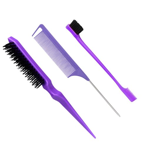 3-teiliges Haar Styling Kamm Set Dreifaches Neckkamm Schwanzkämme Kantenbürste Haarschwanz Werkzeuge Zopfwerkzeug Herren Bürsten Und Kamm Set Für Feines Haar 3-teiliges Haar Styling Kamm Set Dreifaches Neckkamm Schwanzkämme Kantenbürste Haarschwanz Werkzeuge Zopfwerkzeug Herren Bürsten Und Kamm Set Für Feines Haar von YIZITU