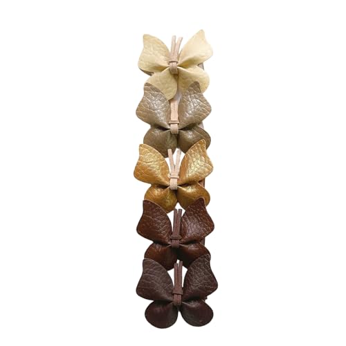 5 Stück/Set Mädchen Schmetterling Haarspange Handgemachte PU Leder Haarnadeln Solide Haarnadeln Baby Haarschmuck Kinder von YIZITU
