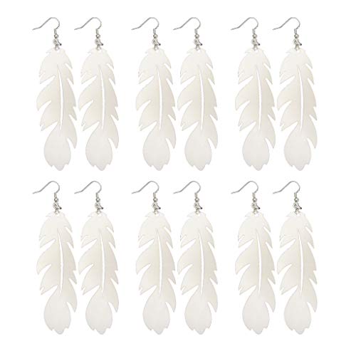 6-Pair Sublimation Printing Dangle Ohrringe Handgefertigtes Hölzerne Sublimation Rohlinge Ohrringe Juwely Charme Geschenk Für Frauen Fußkettchen Mit Initialen Silber von YIZITU