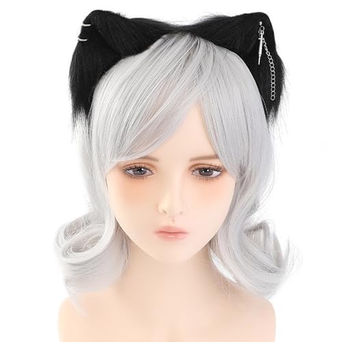 Animes Themenversammlungen Füchse Ohrstirnbänder Mit Metal Ohrring Film Enthusiasten Plüschkatzen Stirnbänder Für Jugendliche Erwachsene Halloween Für Frauen Halloween Erwachsene Animes Charakter von YIZITU