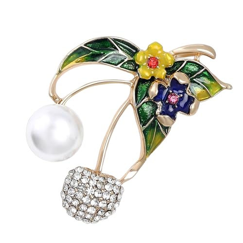 Auffällige, raffinierte Kirschen-Anstecknadel, tragbares Schmuck-Accessoire für Themen-Events, stilvolle Outfits, Freizeitkleidung, Kirsch-Brosche, Einheitsgröße, Wie beschrieben von YIZITU