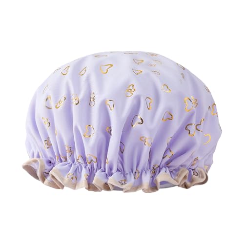 Badezimmerzubehör, doppellagig, Dusche, dicke Abdeckungen, Zubehör, Damen-Haarkappen, Hut von YIZITU