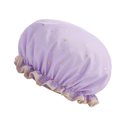 Badezimmerzubehör, doppellagig, Dusche, dicke Abdeckungen, Zubehör, Damen-Haarkappen, Hut von YIZITU
