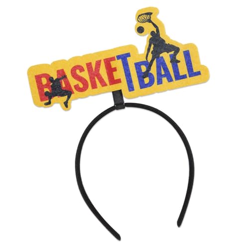 Bequemes Basketball-Haarband für Jungen und Mädchen, Stoff, Sport-Thema, Kopfzubehör, Teamgeist, Cheerleader-Kopfbedeckung Bequemes Basketball-Haarband für Jungen und Mädchen, Stoff, Sport-Thema, Kopfzubehör, Teamgeist, Cheerleader-Kopfbedeckung von YIZITU